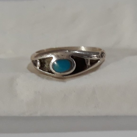 Promise Turquoise December Birthstone Ring 925 - Picture 7 of 8